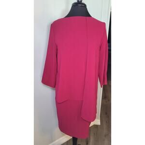 VTG Tom & Linda Platt Pink 60s Luxury Dress Long Sleeve Sz 10